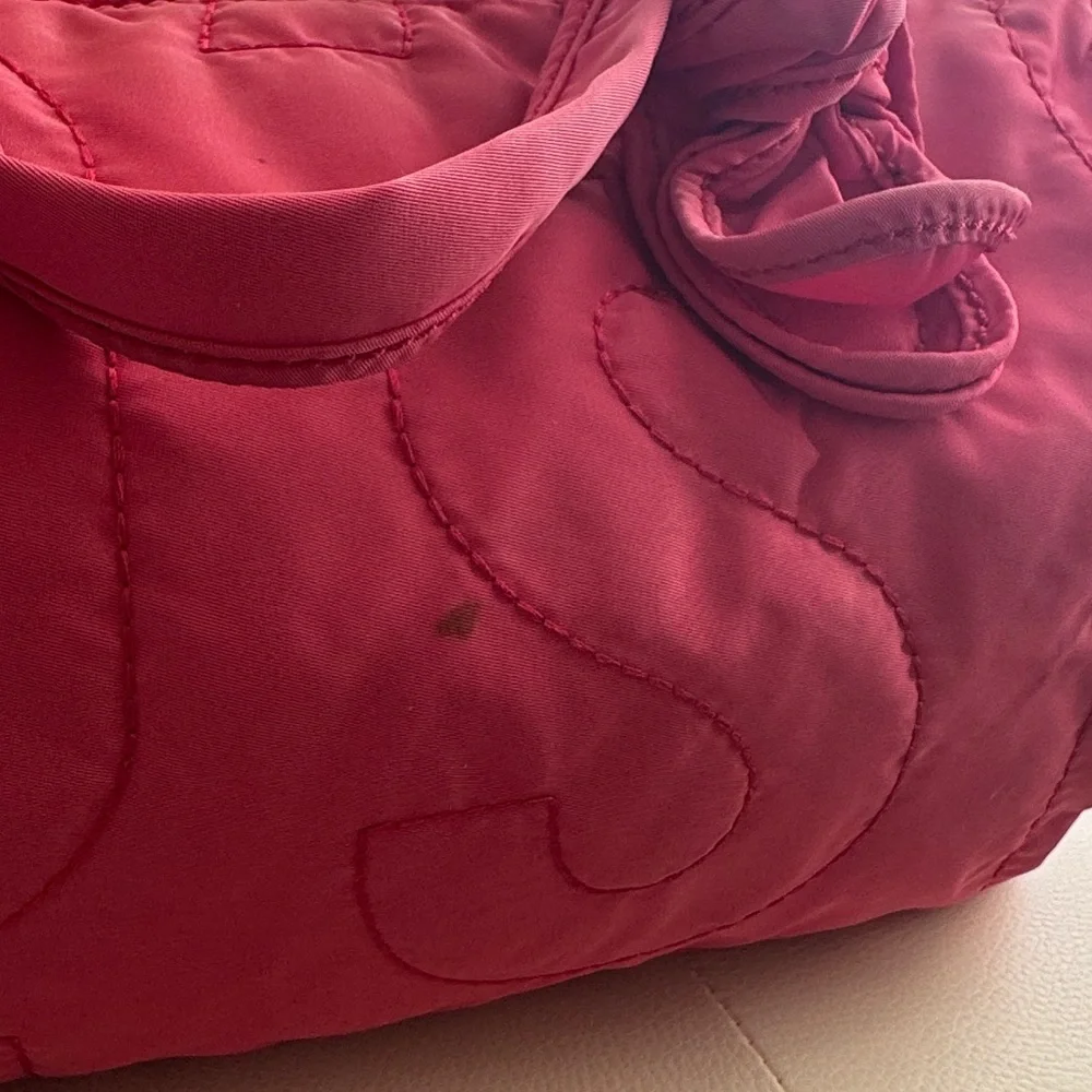 Marc by Marc Jacobs Hot Pink Quilted Nylon Barrel Bag with Strap - Picture 8 of 16